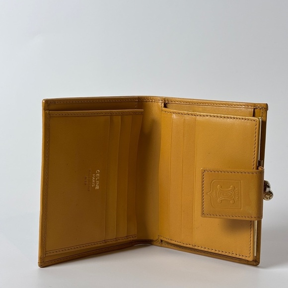Vintage Celine Macadam Wallet – Tan Canvas, Triomphe Logo, Made in Italy - Picture 8 of 11
